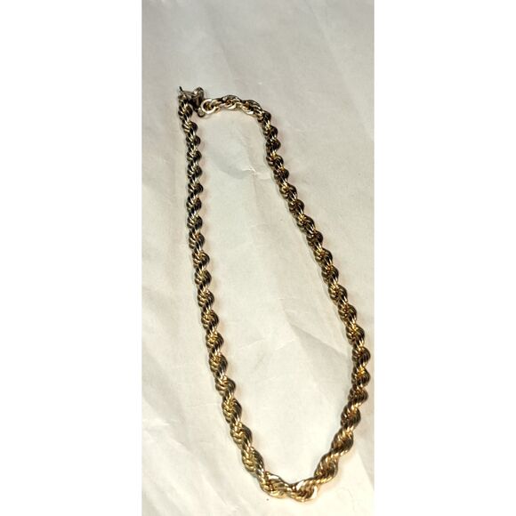 RALPH LAUREN STERLING SILVER 925  GOLD NECKLACE RLL - Picture 3 of 4